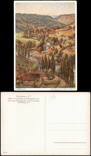 Ansichtskarte rothenburg - ansichtskarte,