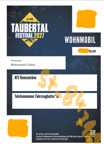 Wohnmobil ticket taubertal - 1x,