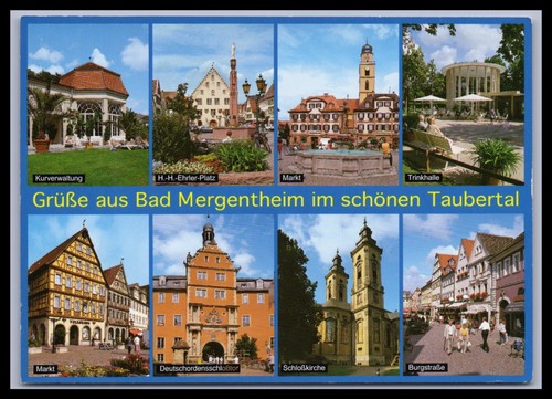 Ansichtskarte bad mergentheim - ansichtskarte,