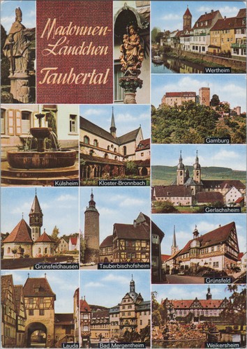 Ansichtskarte taubertal - ansichtskarte,