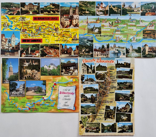 Lot landkarten postkarte - x,